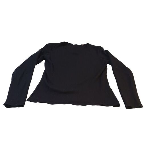 Halogen Sweater Womens XLarge Pullover V-Neck Black Merino (?) Wool Classic Warm - Picture 4 of 15